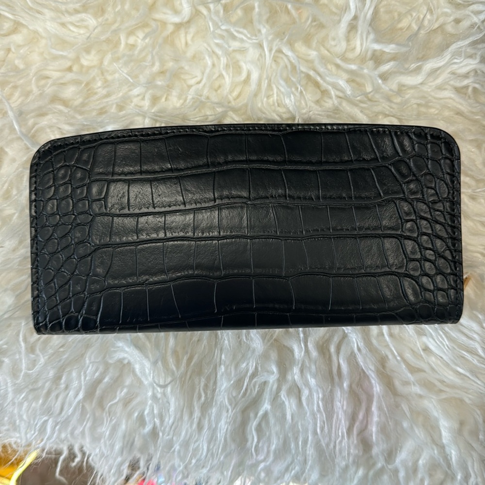 A new day black leather wallet